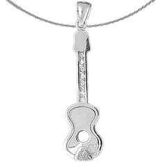 10K, 14K or 18K Gold Acoustic Guitar Pendant