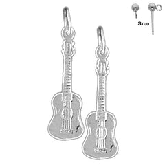 14K or 18K Gold Acoustic Guitar Earrings