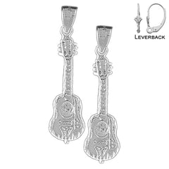 14K or 18K Gold Acoustic Guitar Earrings