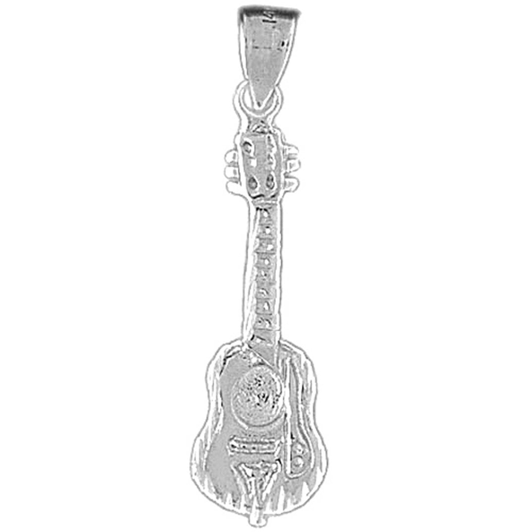 10K, 14K or 18K Gold Acoustic Guitar Pendant