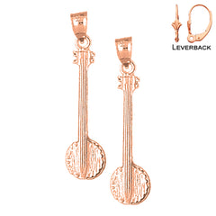 14K or 18K Gold Banjo Earrings