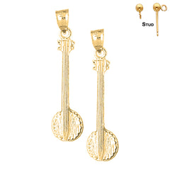 14K or 18K Gold Banjo Earrings