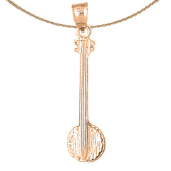 Banjo-Anhänger aus 14 Karat oder 18 Karat Gold