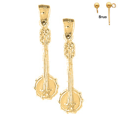 14K or 18K Gold Banjo Earrings