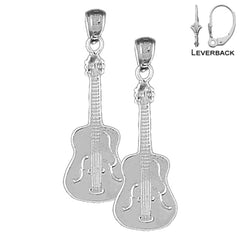 14K or 18K Gold Acoustic Guitar Earrings