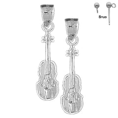 14K or 18K Gold Violin, Viola Earrings