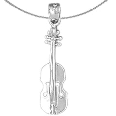 10K, 14K or 18K Gold Violin, Viola Pendant
