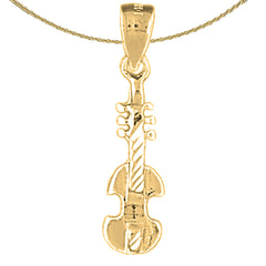 14K or 18K Gold Violin, Viola Pendant