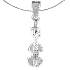 14K or 18K Gold Violin, Viola Pendant