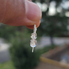 Violín de oro de 14 quilates o 18 quilates, colgante de viola