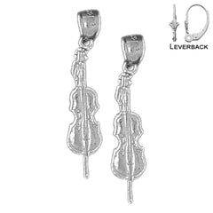 14K or 18K Gold Violin, Viola Earrings
