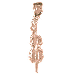 14K or 18K Gold Violin, Viola Pendant