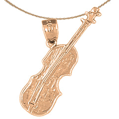 14K or 18K Gold Violin, Viola Pendant