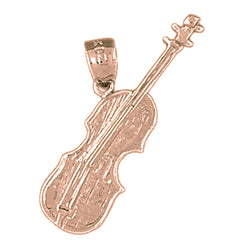 14K or 18K Gold Violin, Viola Pendant
