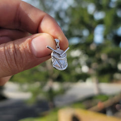 14K or 18K Gold Snare Drum Pendant