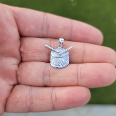 14K oder 18K Gold Snare Drum Anhänger