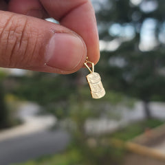 14K or 18K Gold Snare Drum Pendant