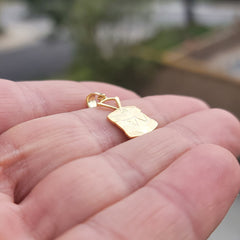 14K or 18K Gold Snare Drum Pendant