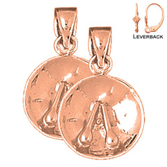 14K or 18K Gold Steel Drums Earrings