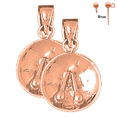 14K or 18K Gold Steel Drums Earrings