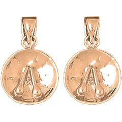 14K or 18K Gold 20mm Steel Drums Earrings