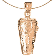 10K, 14K or 18K Gold Congas Pendant