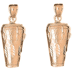 14K or 18K Gold 29mm Congas Earrings