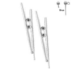 14K or 18K Gold Drum Sticks Earrings