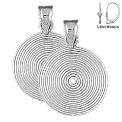 14K or 18K Gold Record Earrings