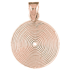 14K or 18K Gold Record Pendant