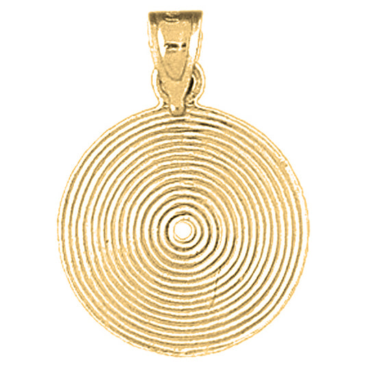 14K or 18K Gold Record Pendant