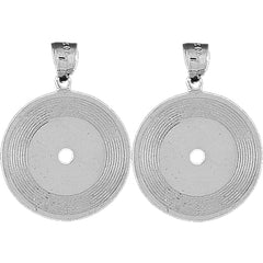 14K or 18K Gold 33mm Record Earrings