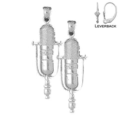 14K or 18K Gold Microphone Earrings