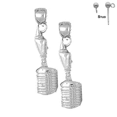 14K or 18K Gold Microphone Earrings