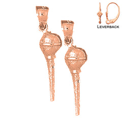 14K or 18K Gold 3D Microphone Earrings