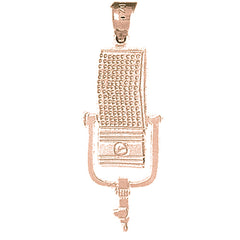 14K or 18K Gold Microphone Pendant