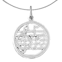 14K or 18K Gold Musical Notes Pendant