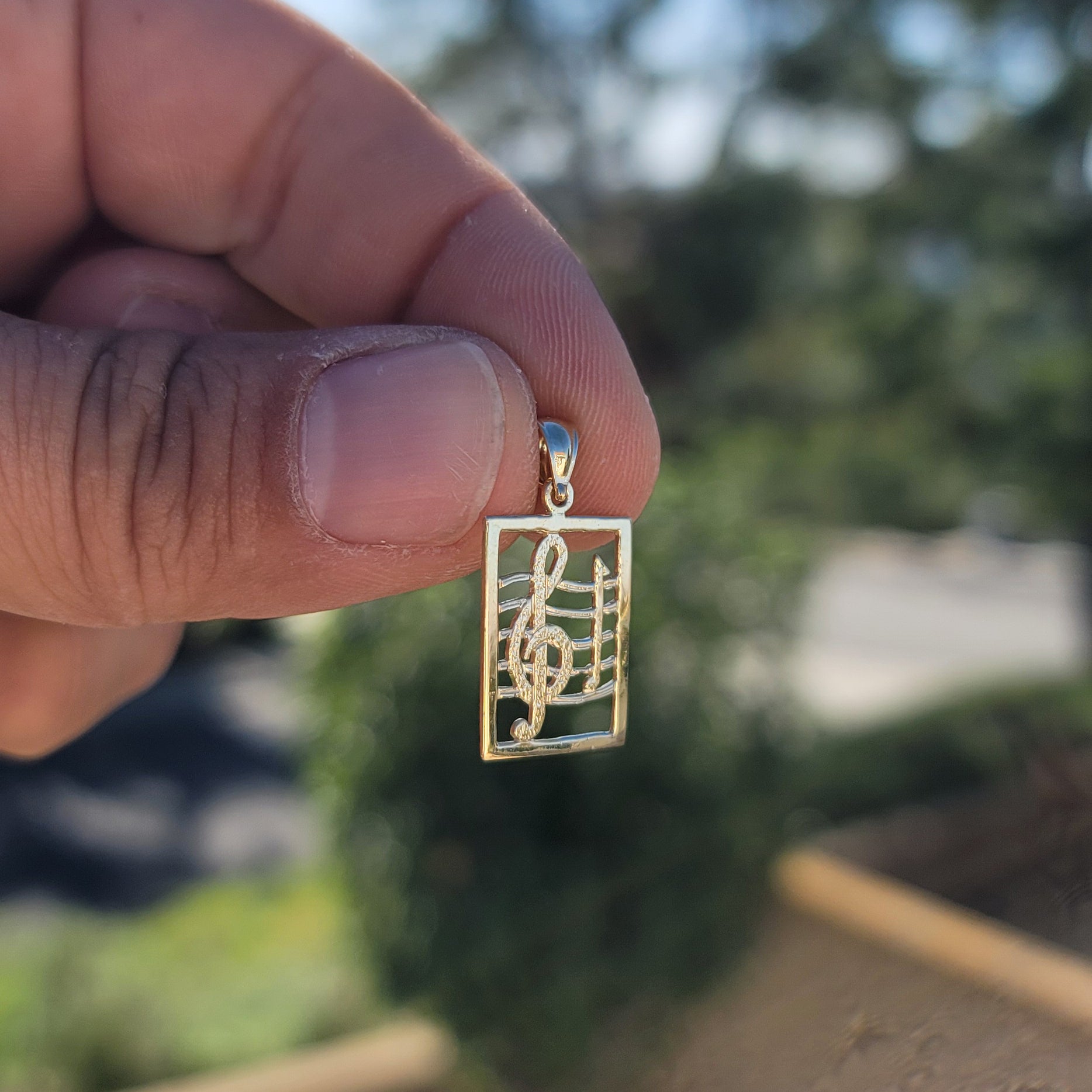 14K or 18K Gold Musical Notes Pendant