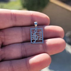 14K or 18K Gold Musical Notes Pendant