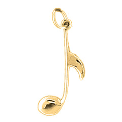 14K or 18K Gold Quarter Note Pendant