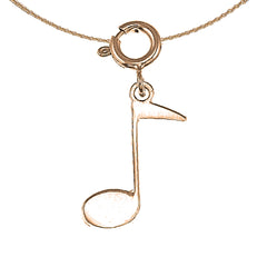 14K oder 18K Gold Viertelnoten-Anhänger
