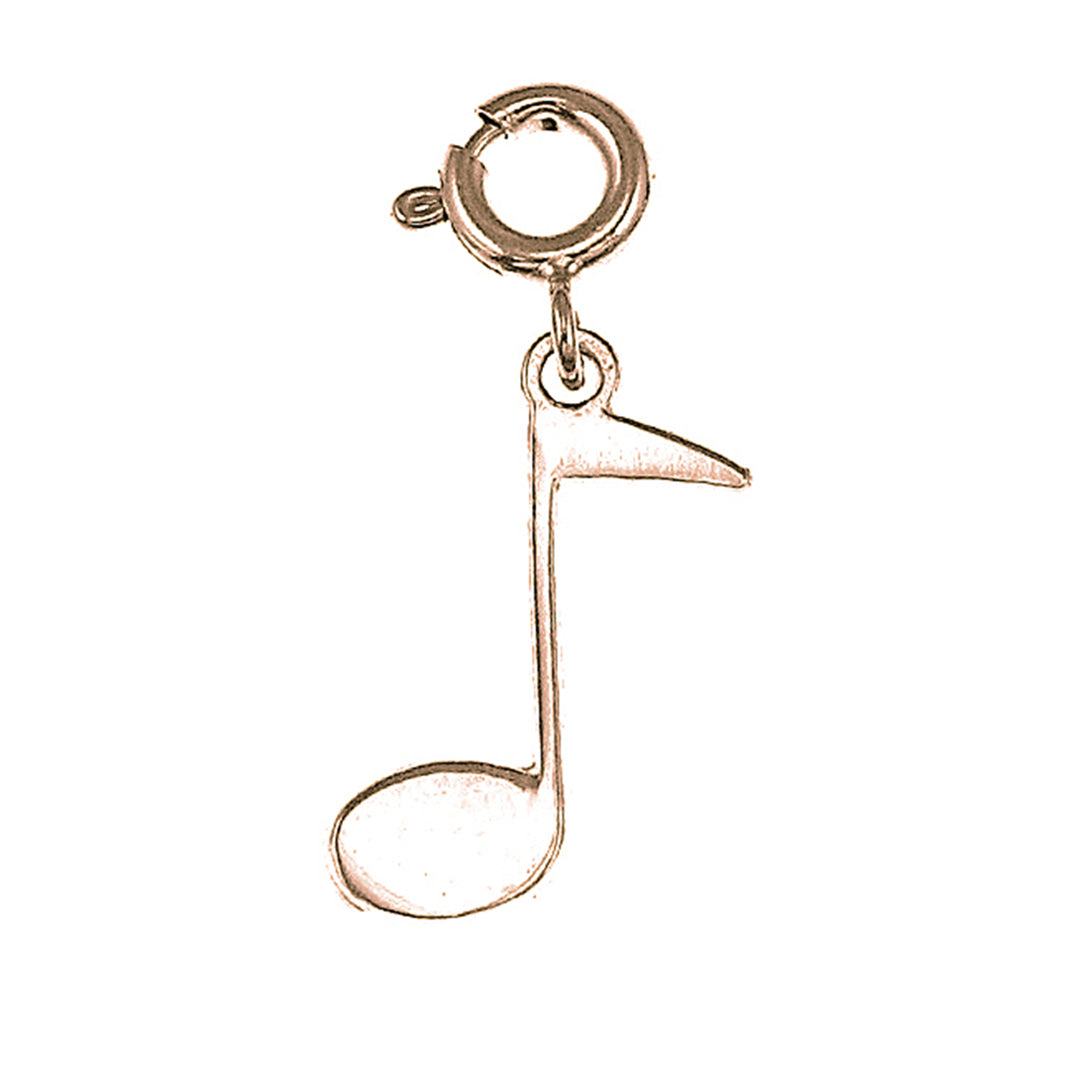 14K or 18K Gold Quarter Note Pendant