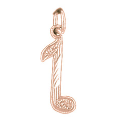 14K or 18K Gold Quarter Note Pendant