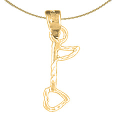 Colgante de cuarto de oro de 14 quilates o 18 quilates