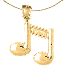 14K oder 18K Gold Achtelnoten-Anhänger