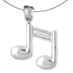 14K oder 18K Gold Achtelnoten-Anhänger