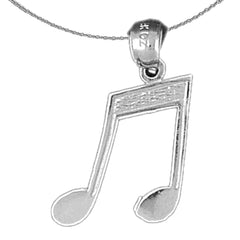 14K oder 18K Gold Achtelnoten-Anhänger