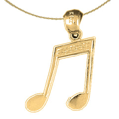 14K oder 18K Gold Achtelnoten-Anhänger
