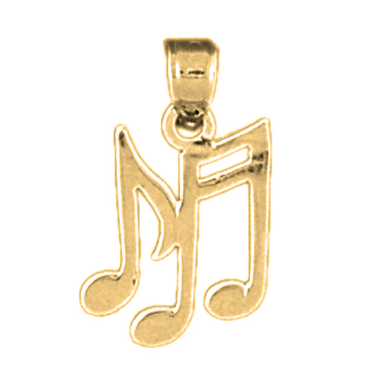 14K or 18K Gold Musical Notes Pendant