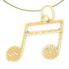 14K oder 18K Gold Achtelnoten-Anhänger